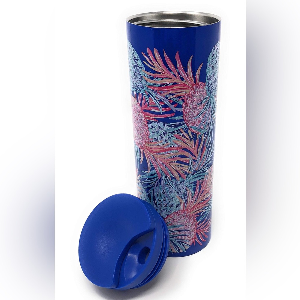 Lilly Pulitzer Stainless Steel Travel Mug with Leak Proof Lid, 18 Ounces, Gypset